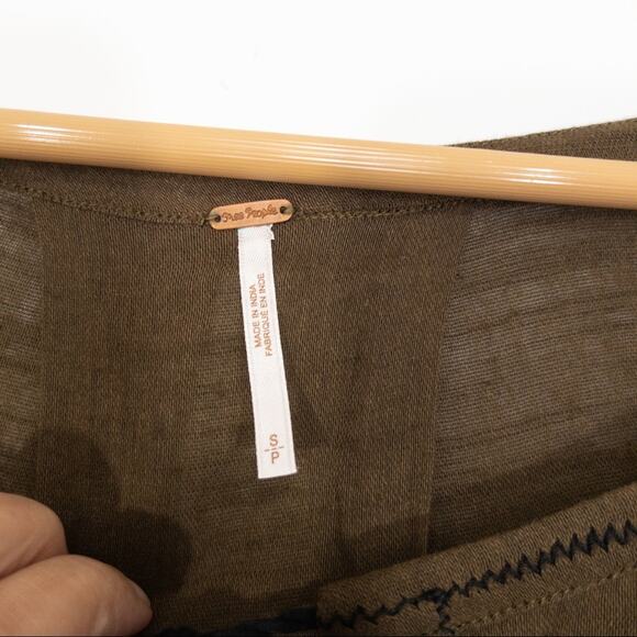 Free People Tunic Dress Counting Stars Olive - Picture 7 of 12